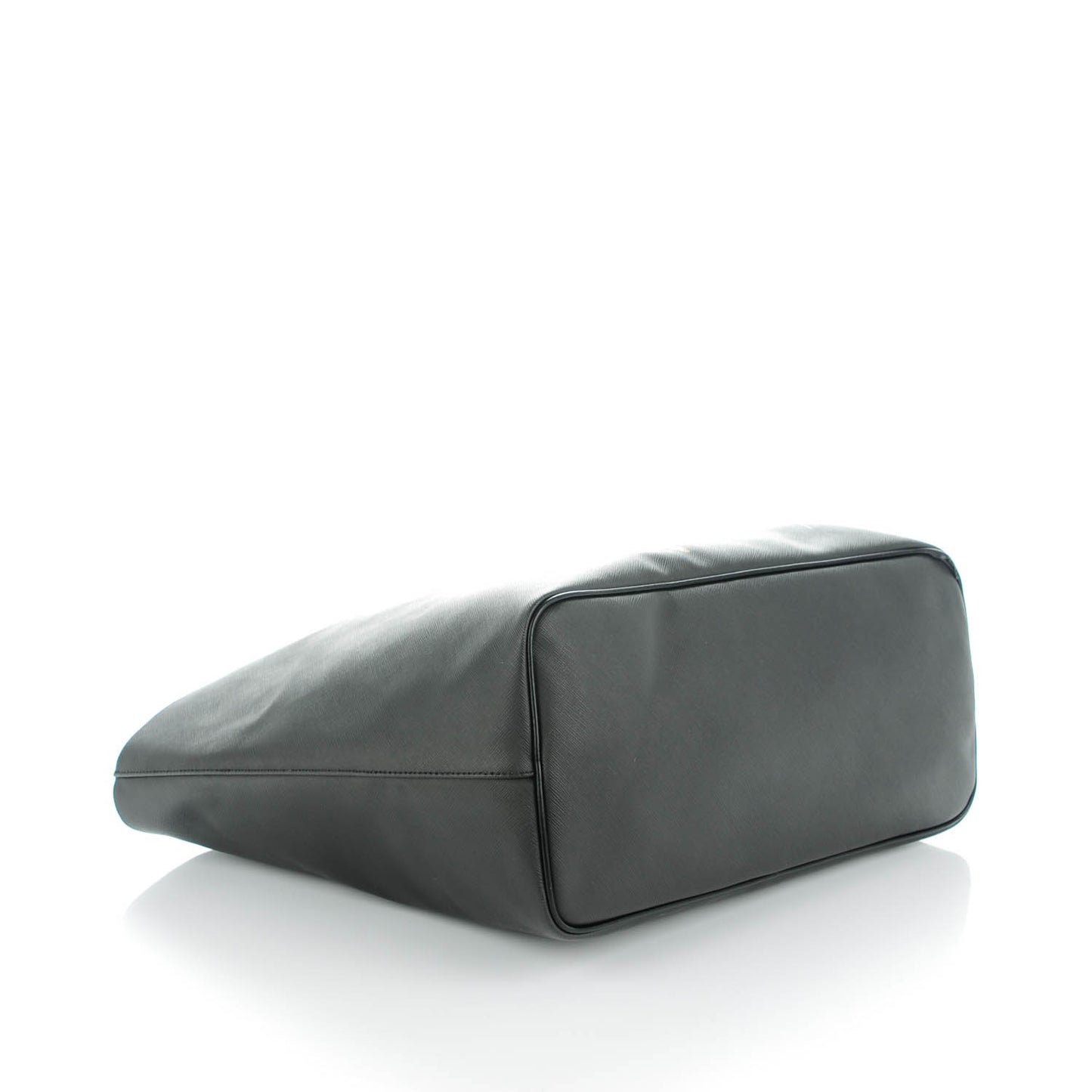 Textured Coated Canvas Bambi Print Large Antigona Tote Black