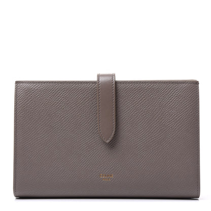 Celine Grained Calfskin Large Multifunction Strap Wallet Pebble 1 of 10