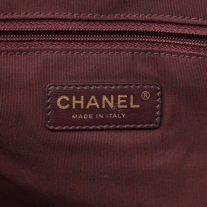 Chanel Iridescent Calfskin Quilted Happy Stitch Shopping Tote Black 6 of 12