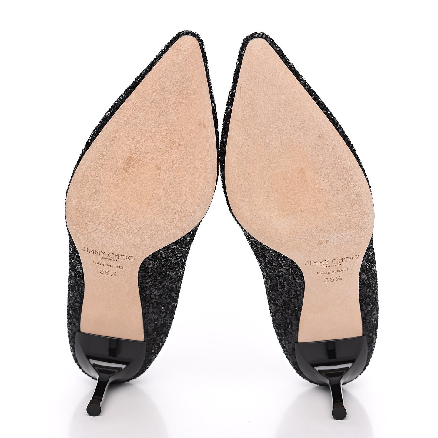 Glitter Pointy Toe Romy 60 Pumps 36.5 Black