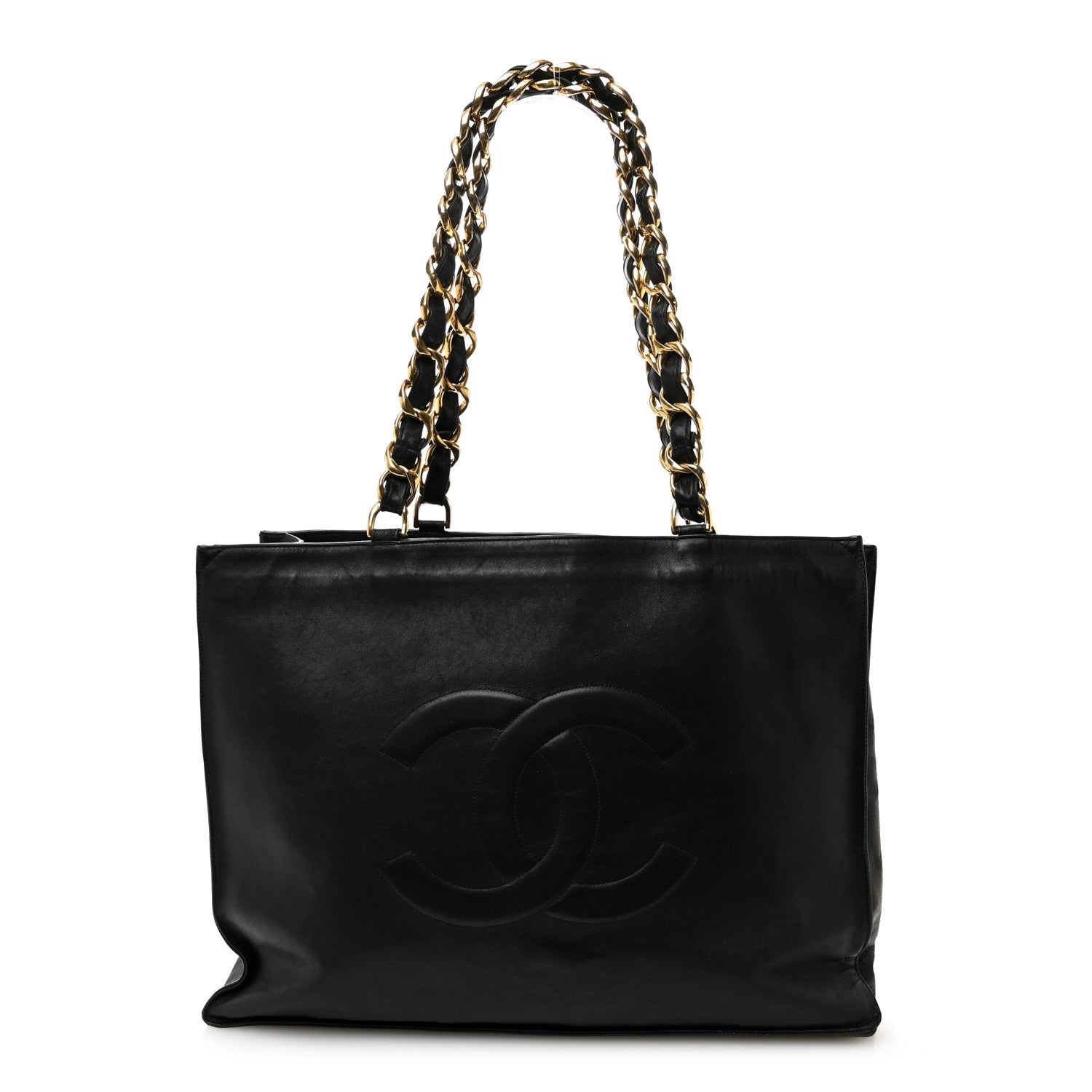 Chanel Lambskin CC Tote Black 1 of 11