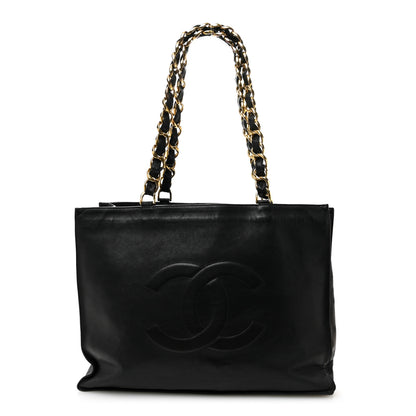 Chanel Lambskin CC Tote Black 1 of 11