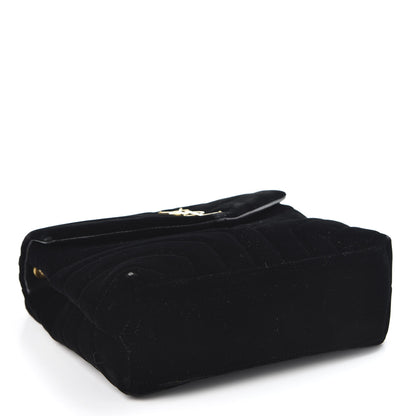 Saint Laurent Velvet Y Quilted Monogram Small Loulou Chain Satchel Black 3 of 12