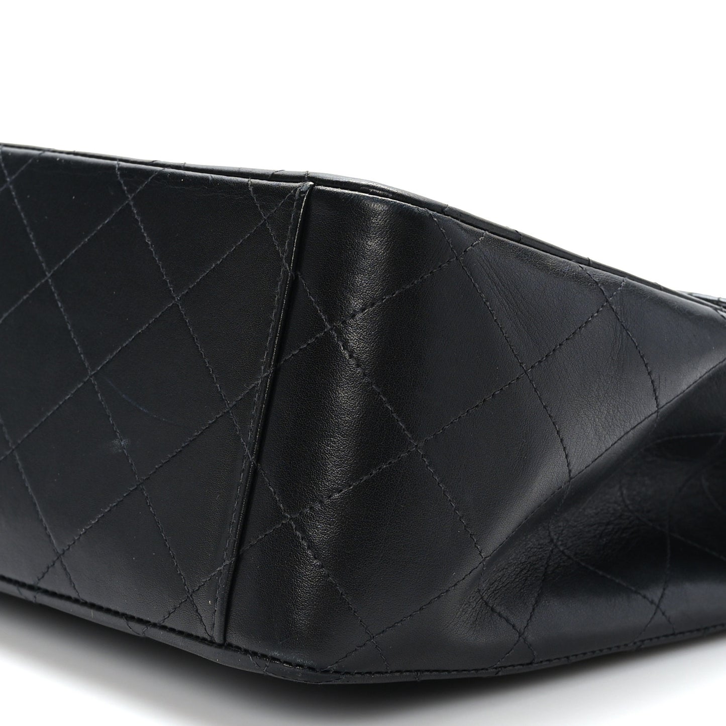 Lambskin Quilted XL Jumbo Single Flap Black