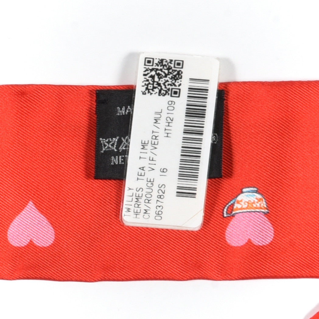 Silk Tea Time Twilly Rouge Vif Vert Multicolor