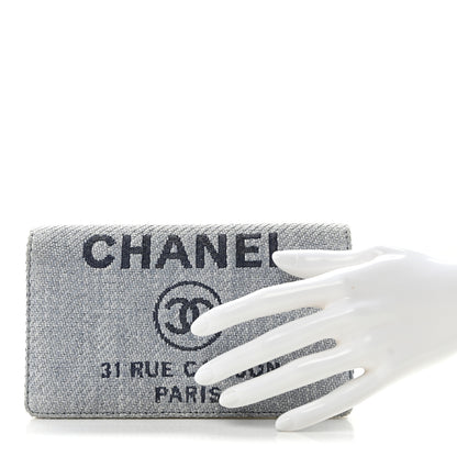 Chanel Canvas Deauville Small Wallet Blue 2 of 8