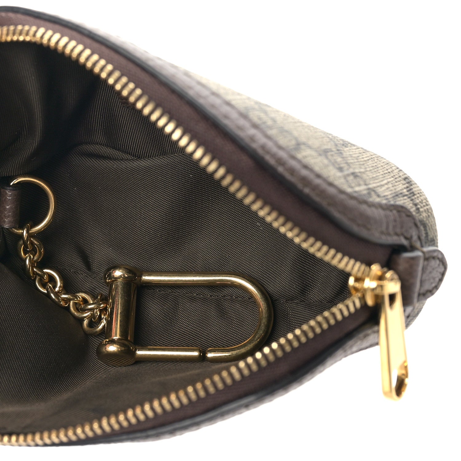 Gucci GG Supreme Monogram Web Ophidia Dome Key Pouch Beige New Acero 6 of 10