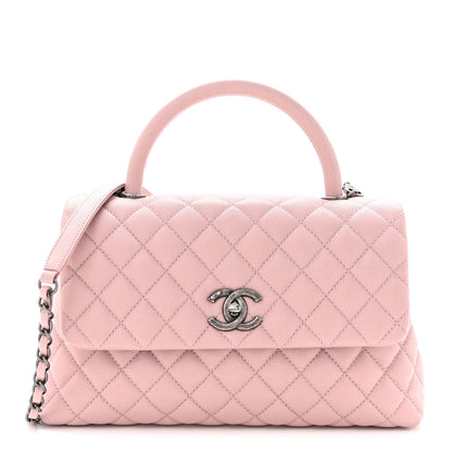 Chanel Caviar Quilted Small Coco Handle Flap Light Pink 1 of 10