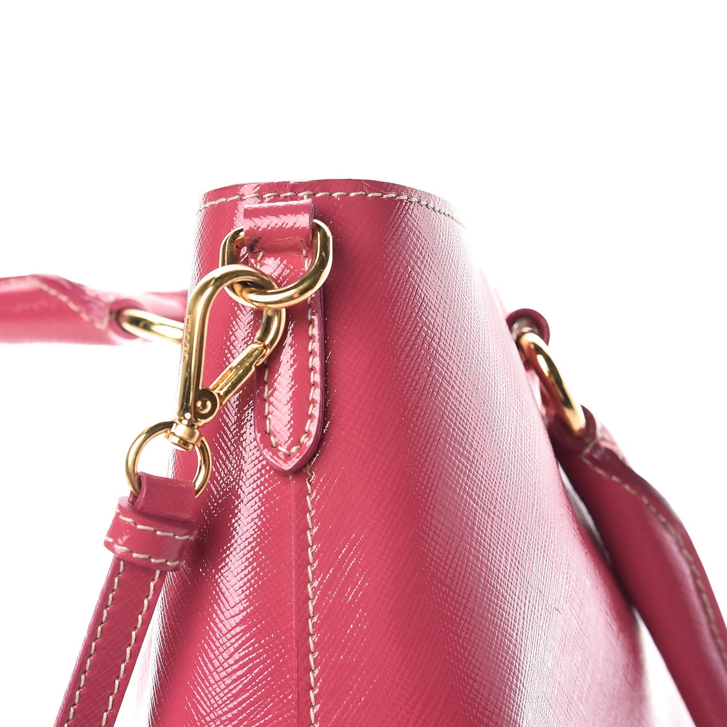 Saffiano Vernice Turn Lock Shopping Tote Peonia