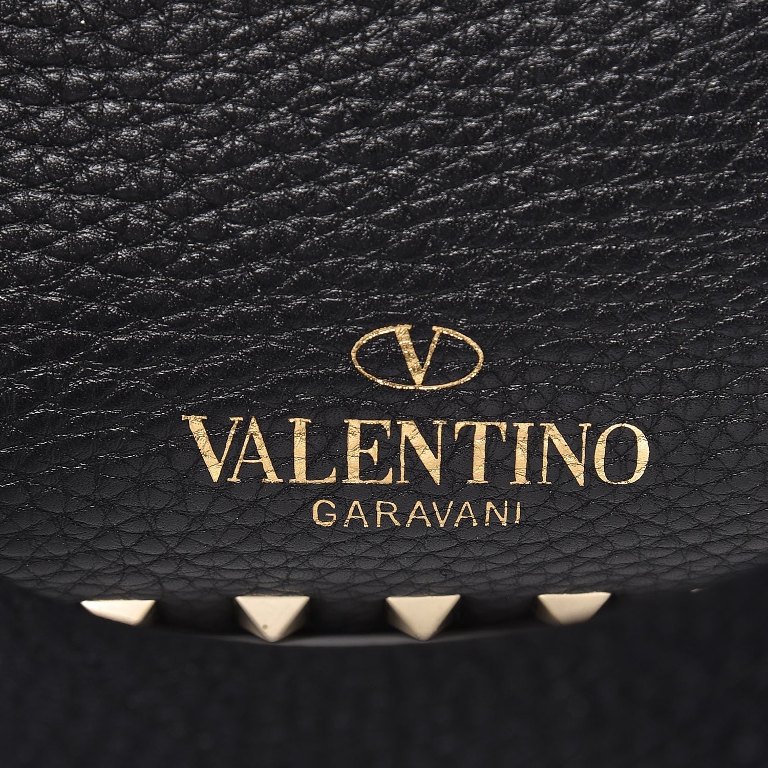 Valentino Garavani Pebbled Calfskin Small Rockstud Flip-Lock Messenger Bag Black 10 of 11