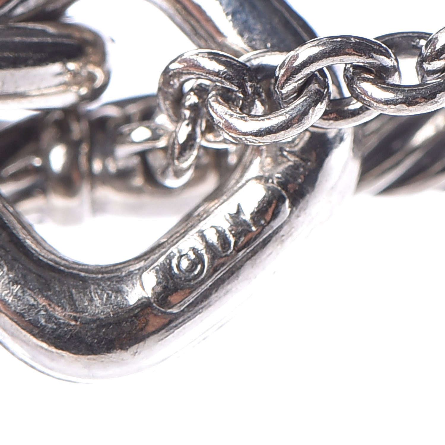 David Yurman Sterling Silver 18K Yellow Gold Figaro Chain Link Necklace 5 of 6