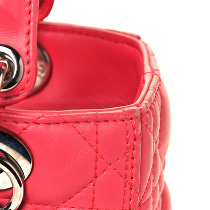 Christian Dior Lambskin Cannage Medium Lady Dior Pink 17 of 18