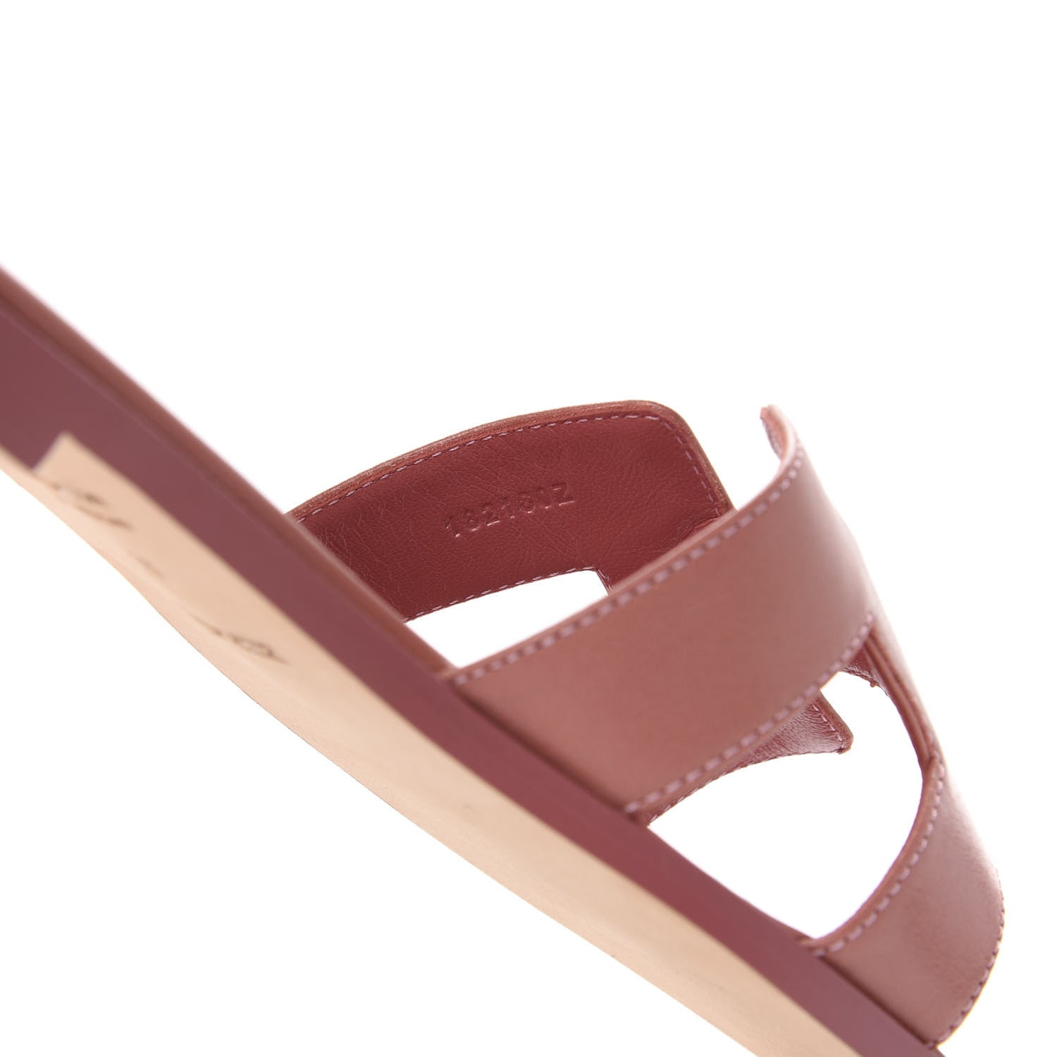 Hermes Goatskin Oran Sandals 40 Rouge Blush 9 of 10