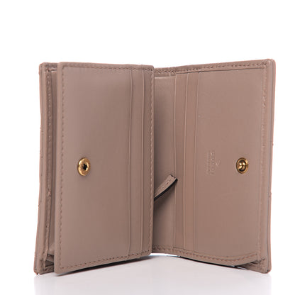 Gucci Calfskin Matelasse GG Marmont Card Case Wallet Porcelain Rose 4 of 7
