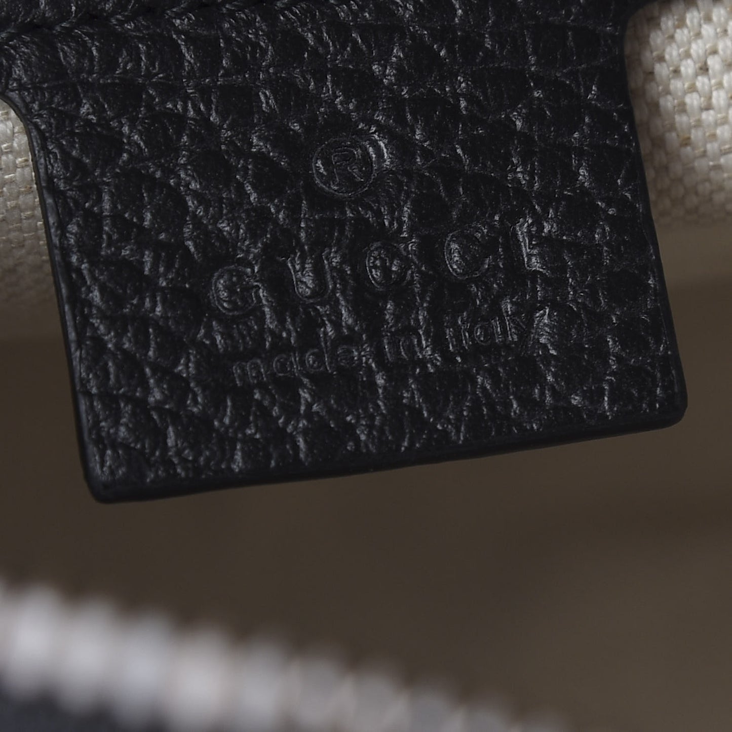 Pebbled Calfskin Logo Messenger Bag Black