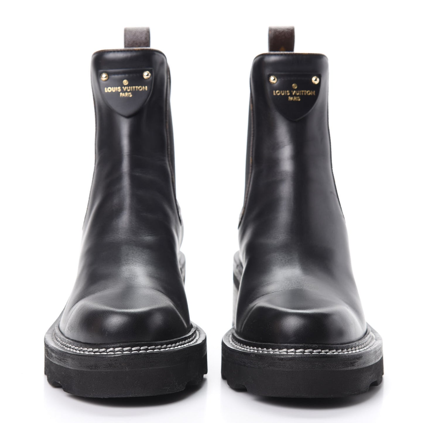 Calfskin Monogram Beaubourg Ankle Boots 38.5 Black