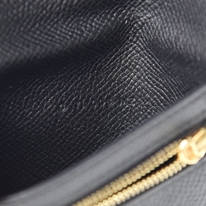 Hermes Epsom Bearn Compact Wallet Black 7 of 9