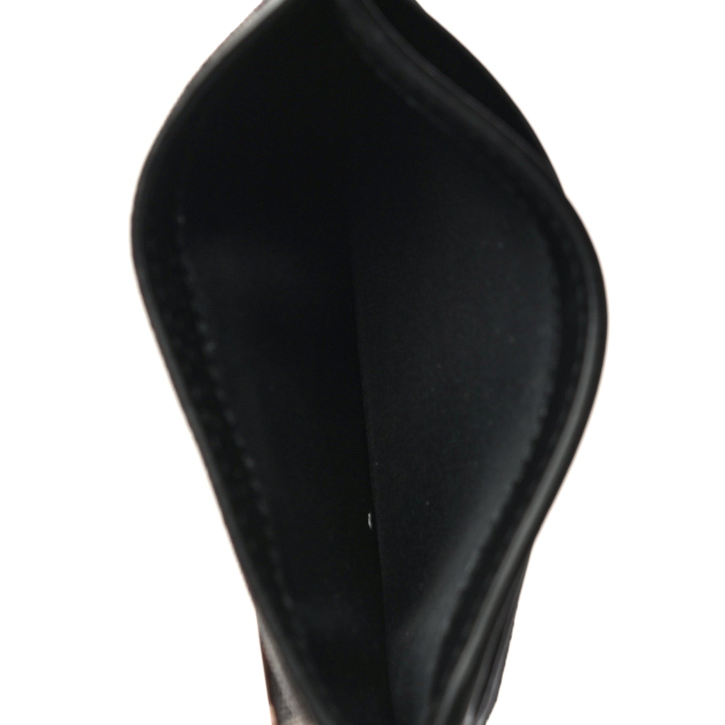 House Check Money Clip Card Case Black