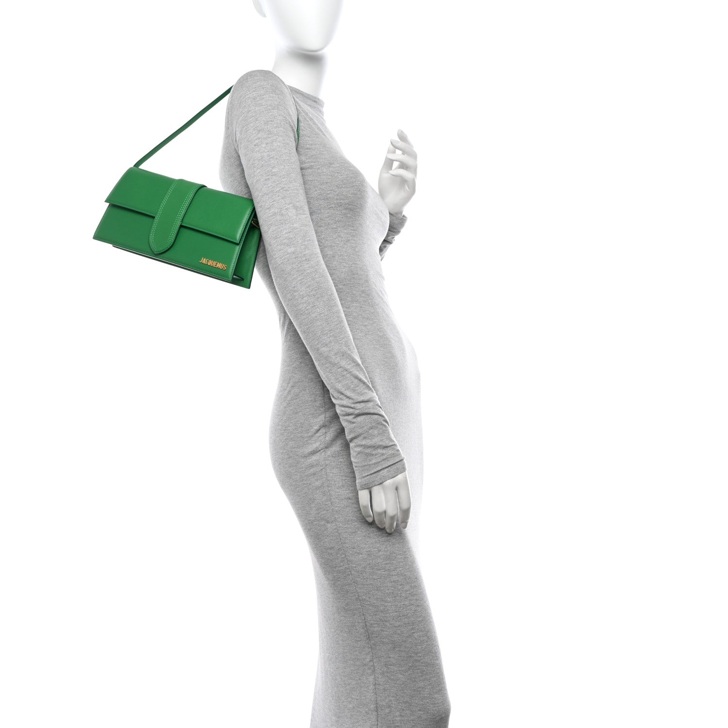 Jacquemus Smooth Calfskin Le Bambino Long Green 2 of 10