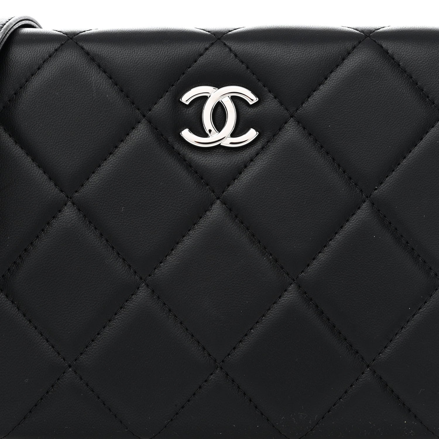 Chanel Quilted Lambskin Metal Bar Clutch Bag Black 8 of 12