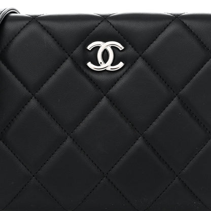 Chanel Quilted Lambskin Metal Bar Clutch Bag Black 8 of 12