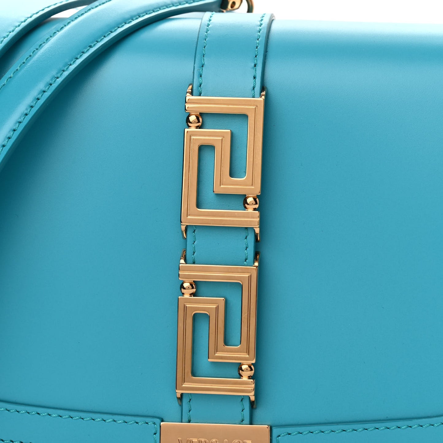 Calfskin Medium Greca Goddess Shoulder Bag Light Blue