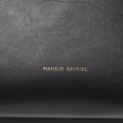 Mansur Gavriel Vegetable Tanned Calfskin Bucket Bag Black Blu 7 of 13