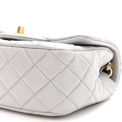 Chanel Lambskin Quilted Mini Pearl Crush Flap Light Purple 10 of 10