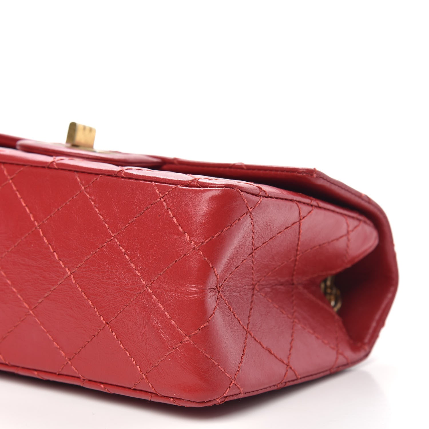 Chanel Aged Calfskin Quilted 2.55 Reissue Mini Flap Red 10 of 10