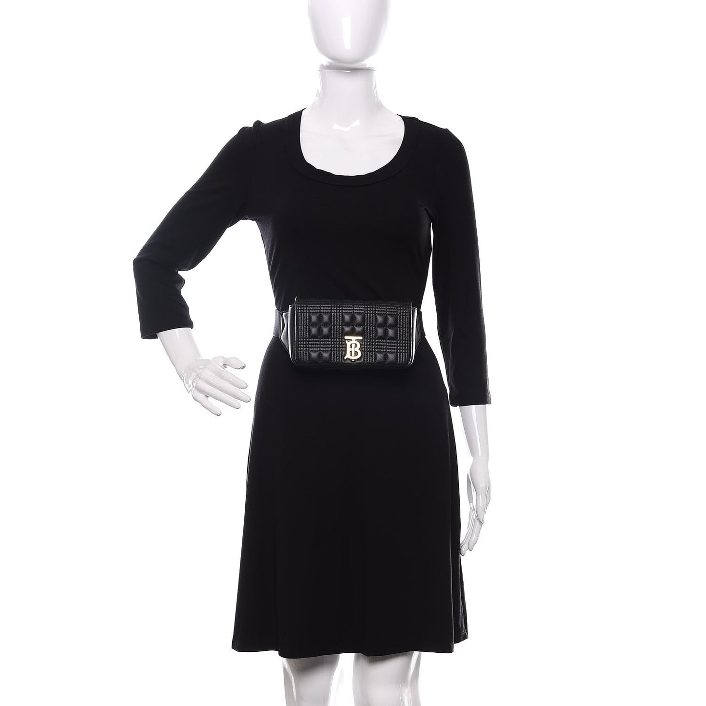 Lambskin Quilted Lola Bum Bag Black