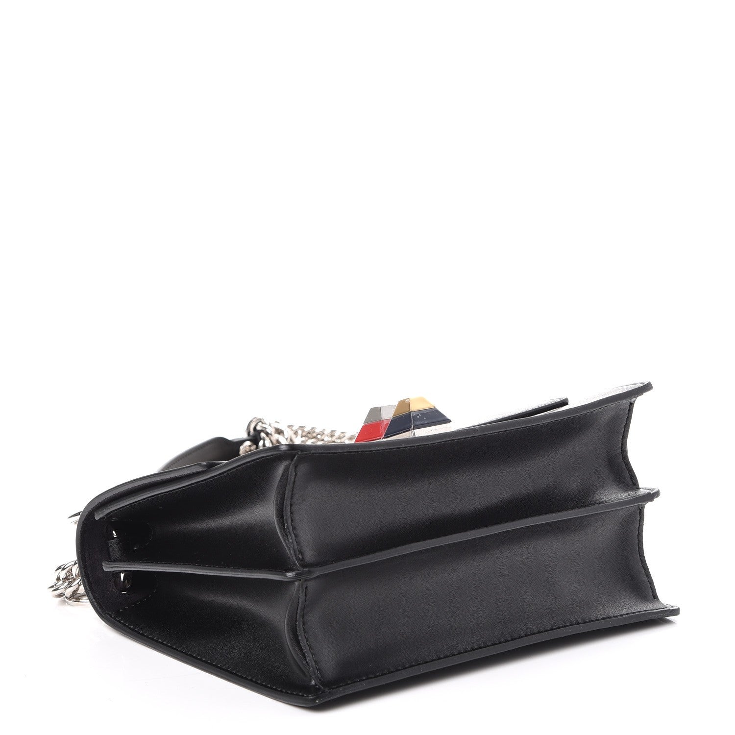 Fendi Vitello Liberty Studded Small Kan I Shoulder Bag Black Multicolor 4 of 7