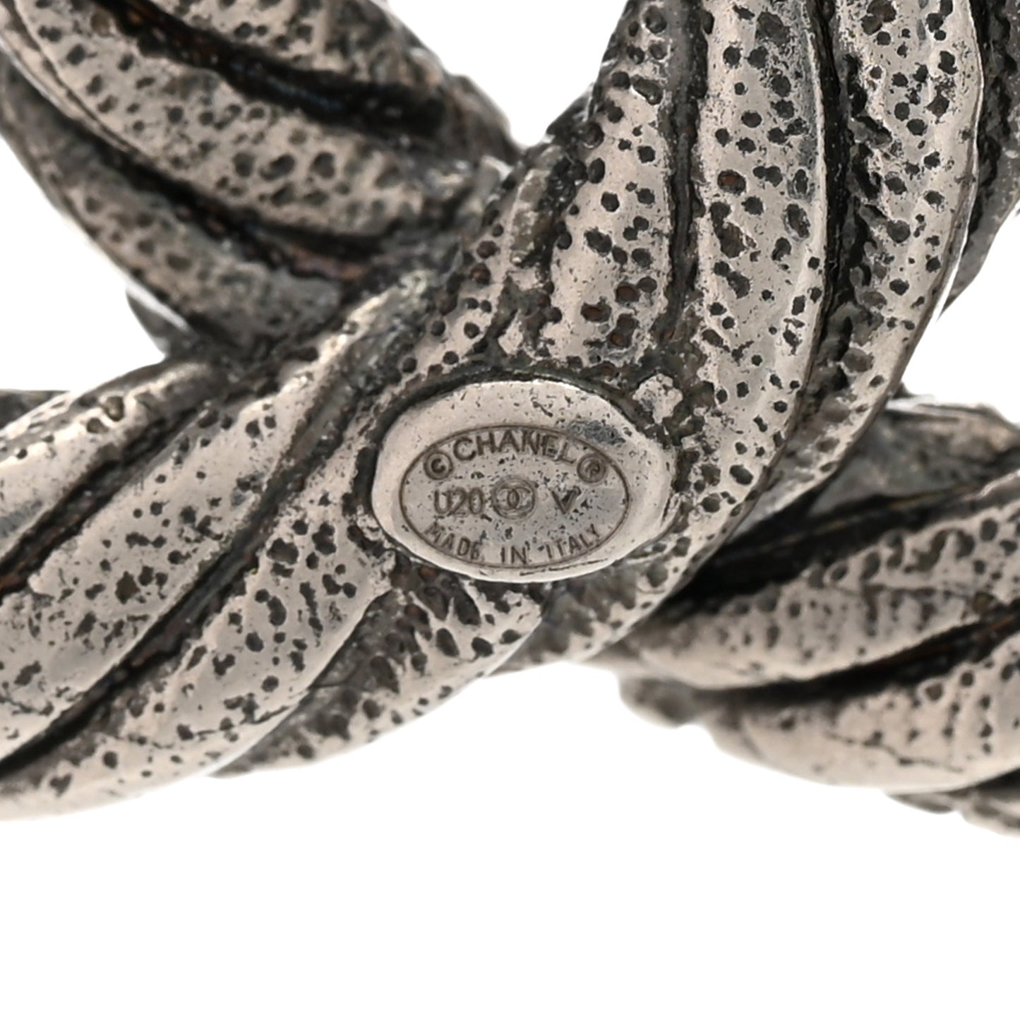 Ruthenium Twisted CC Brooch