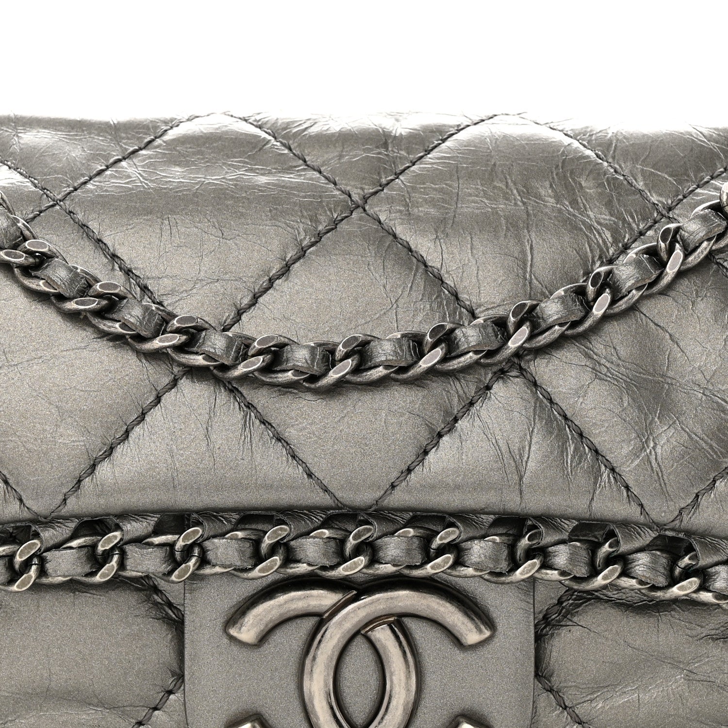 Chanel Calfskin Mini Chain Me Flap Dark Grey 8 of 12