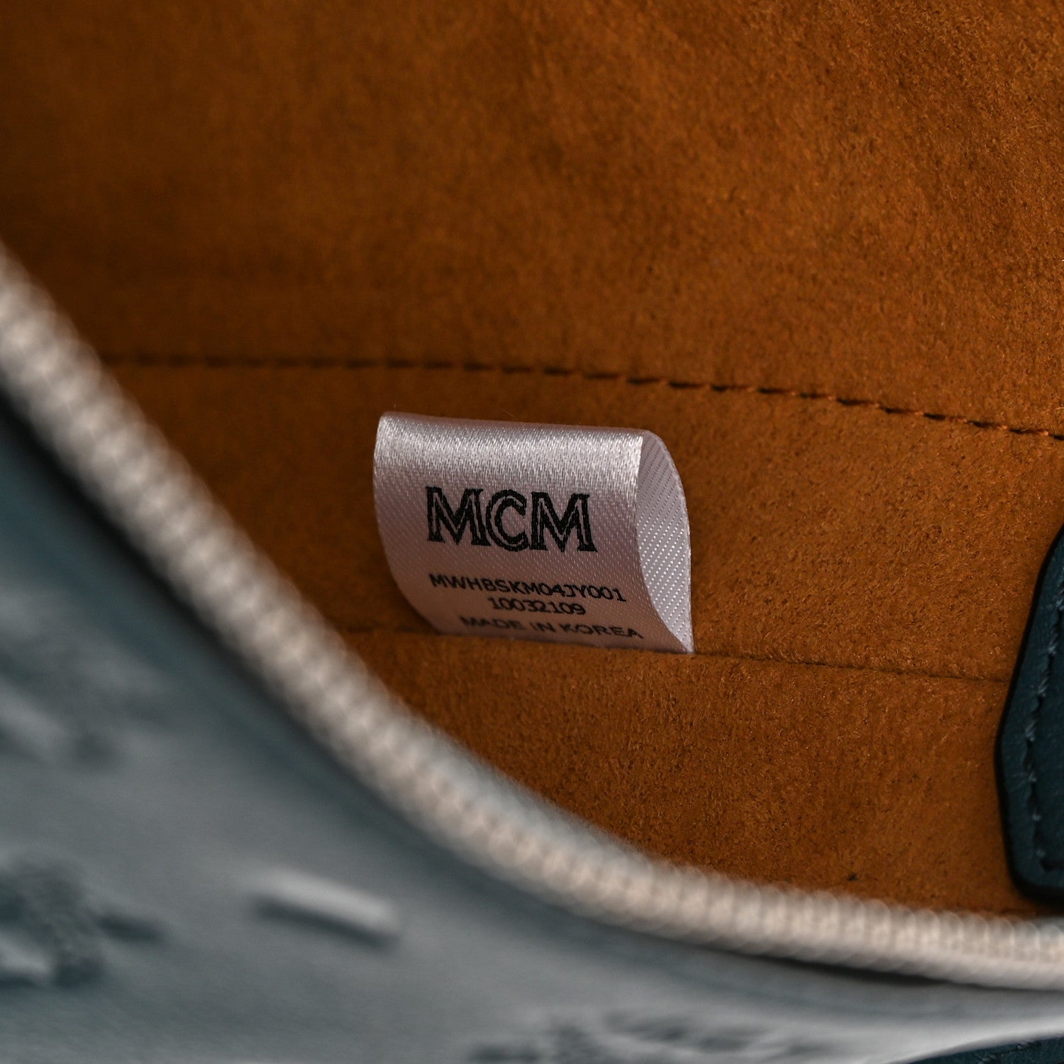MCM Calfskin Ottomar Monogram Medium Klara Hobo Blue 7 of 12