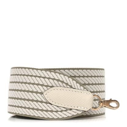 Hermes Toile Swift 50mm Sangle Cavale Shoulder Strap Beige Marfa Gris Pale Craie 1 of 3