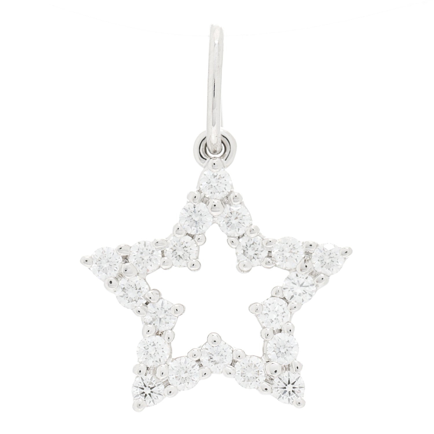 Tiffany Platinum Diamond Star Charm 1 of 3