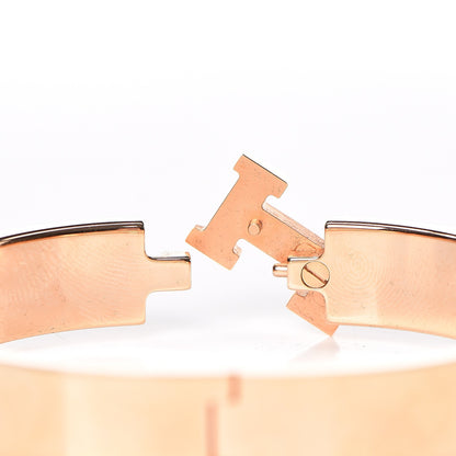 Hermes Enamel Narrow Clic Clac H Bracelet GM Marron Glace 4 of 4