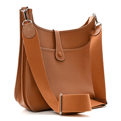 Hermes Taurillon Clemence Evelyne III GM Gold 2 of 16