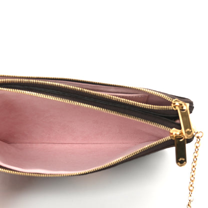Louis Vuitton Monogram 2020 Christmas Animation Big Wheel Double Zip Pochette Rose Ballerine 6 of 12