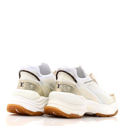 Louis Vuitton Monogram Calfskin Run 55 Sneakers 36 White 4 of 10