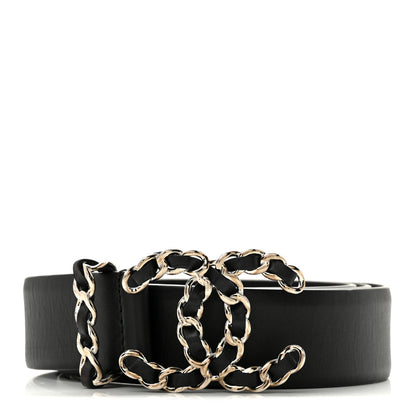 Chanel Calfskin CC Chain Belt 85 34 Black 1 of 7