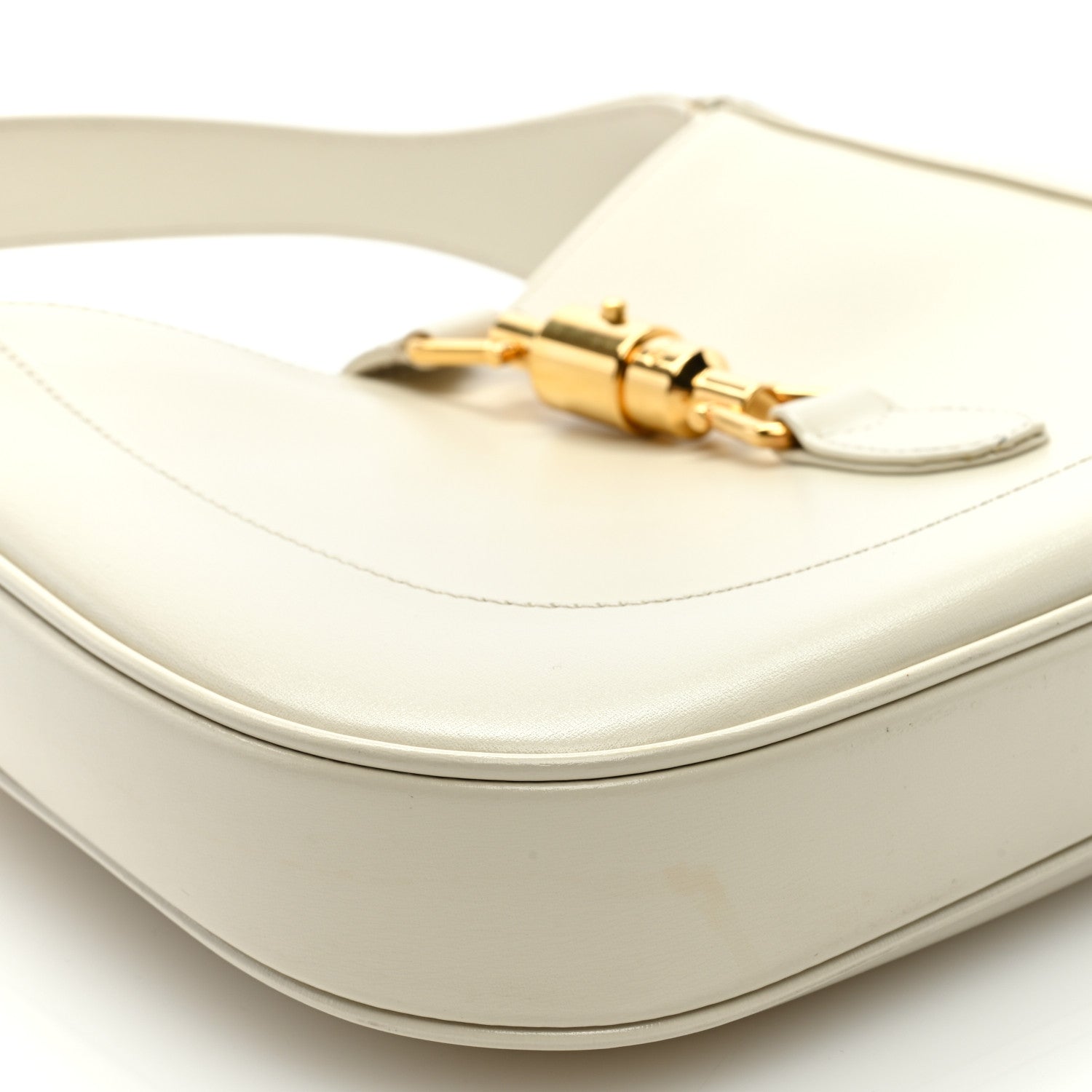 Gucci Boarded Dyana Lux Calfskin Small Jackie 1961 Hobo Mystic White 8 of 9