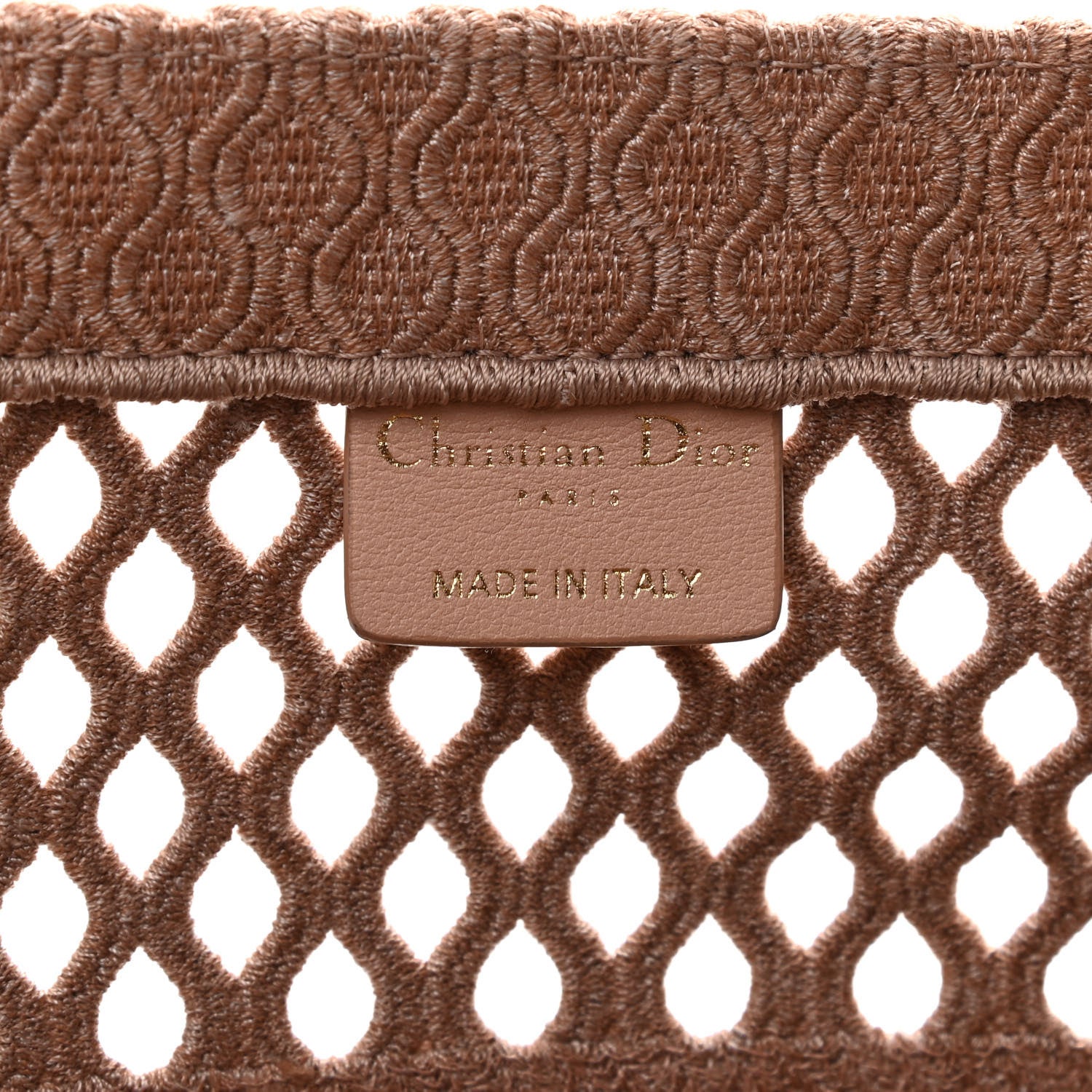 Christian Dior Mesh Embroidered Medium Book Tote Clay 6 of 11