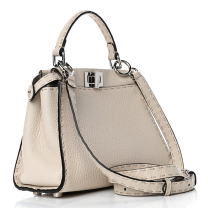 Fendi Cuoio Romano Selleria Mini Peekaboo Iconic Satchel Latte 2 of 4