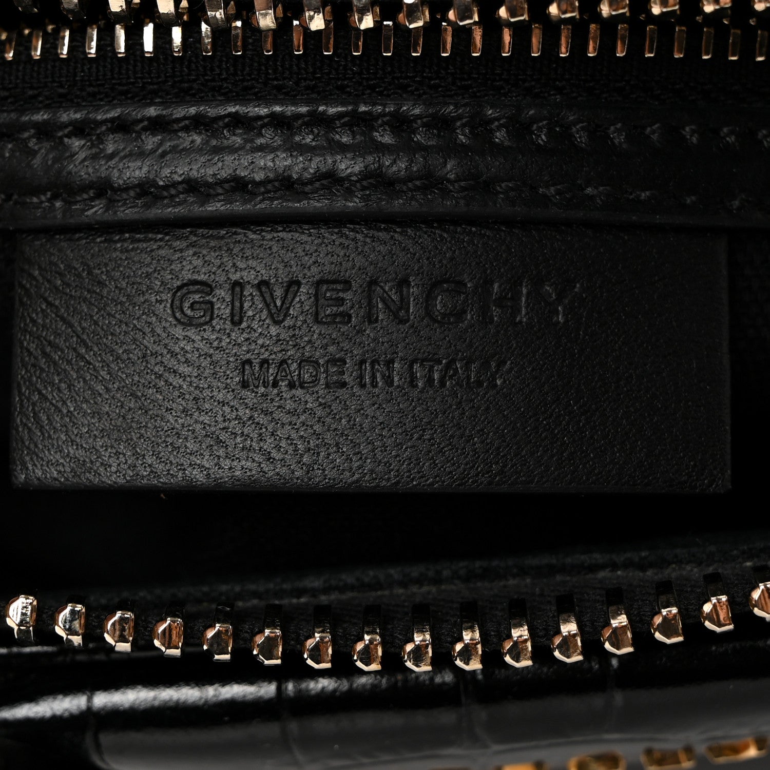 Givenchy Calfskin Crocodile Embossed Mini Antigona Black 6 of 10