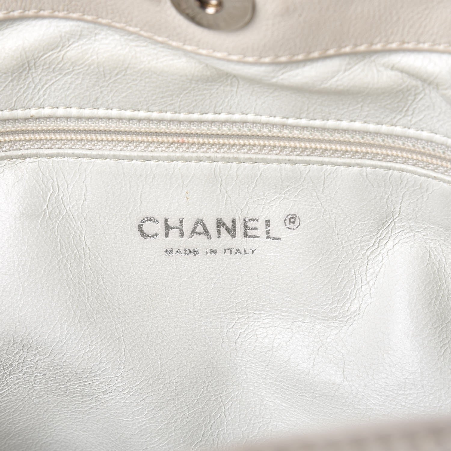 Chanel Calfskin Large East West Modern Chain Tote White 7 of 24