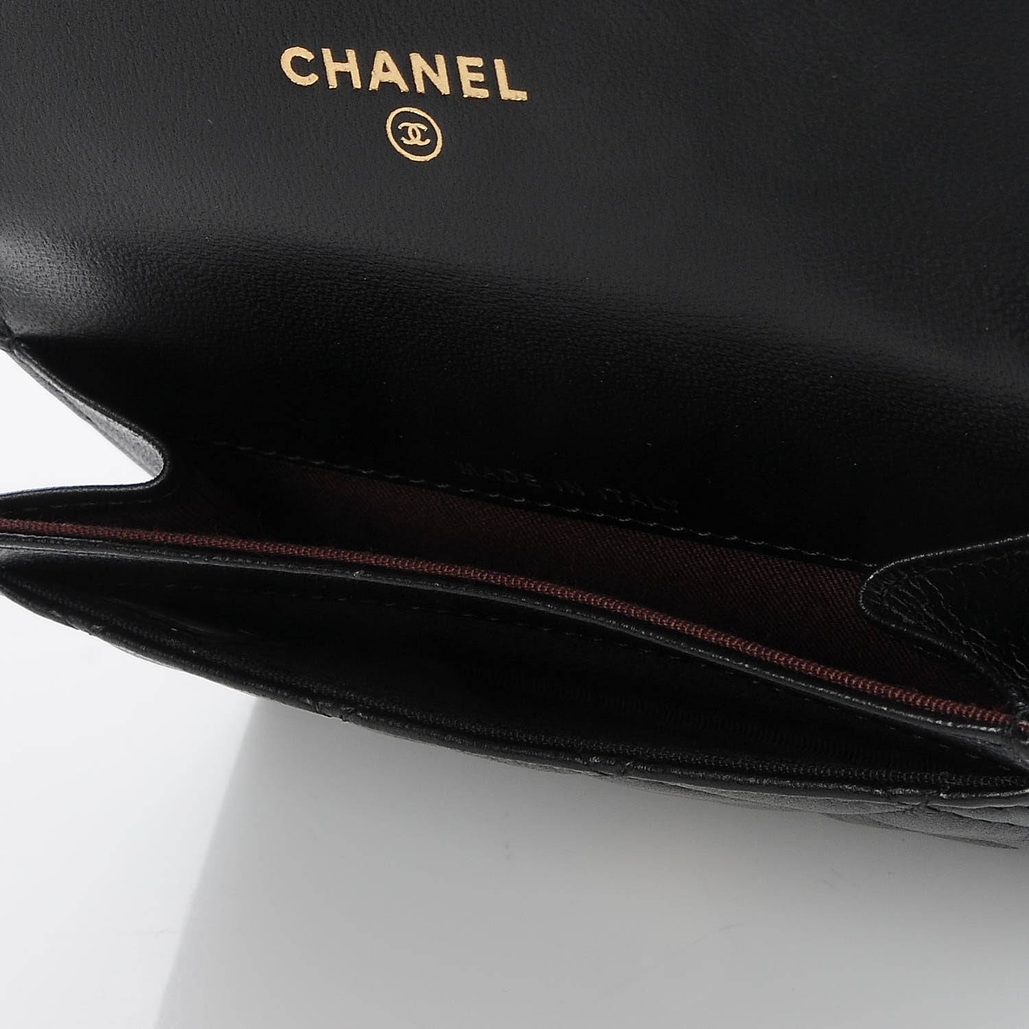 Chanel Lambskin Quilted Flap Card Holder Black 5 of 8