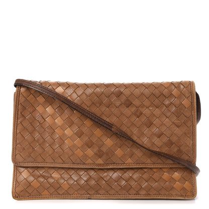 Bottega Veneta Nappa Intrecciato Flap Bag Noce 1 of 18