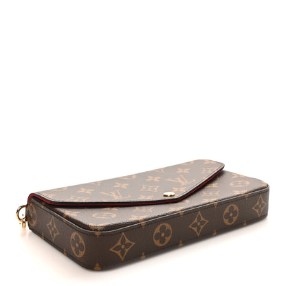 Louis Vuitton Monogram Pochette Felicie Chain Wallet Fuchsia 4 of 10