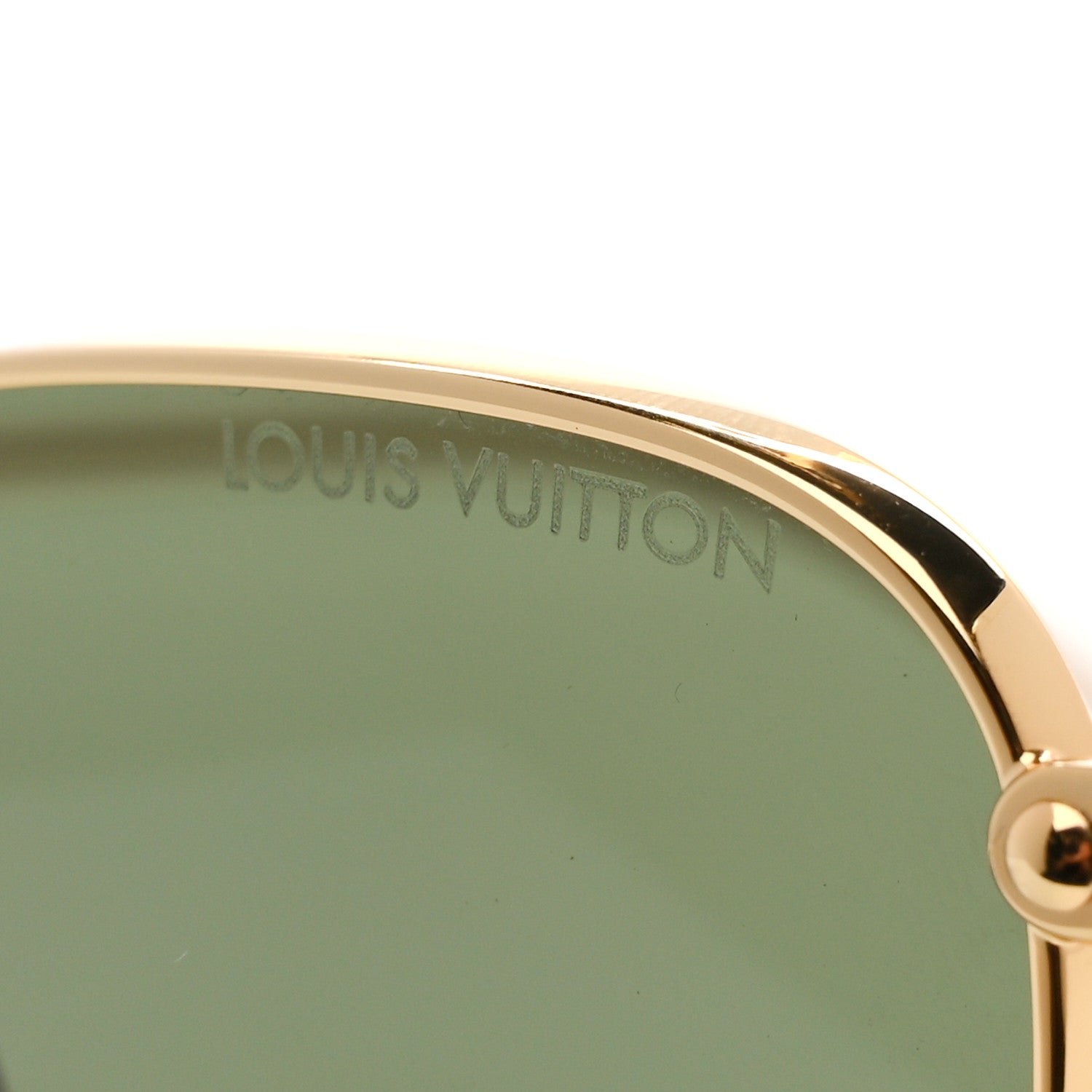 Louis Vuitton Metal LV Signature Square Sunglasses Z2021U Gold